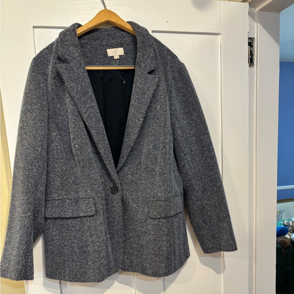 LOFT plus Gray Women's Blazer